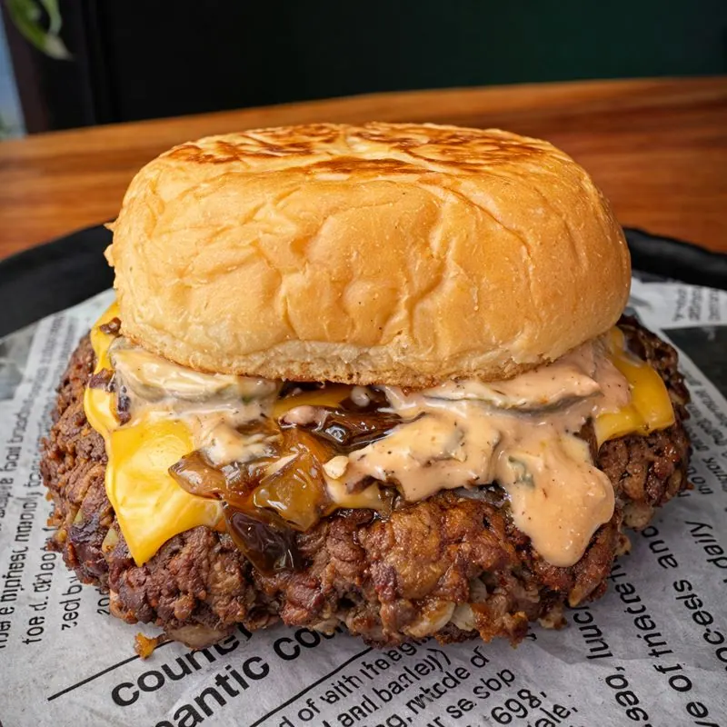 Beef & Chicken — Smashed, smoked & stacked.